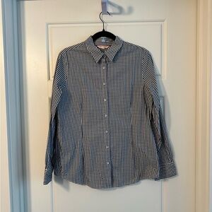 Brooks Brothers Navy and White Gingham Shirt